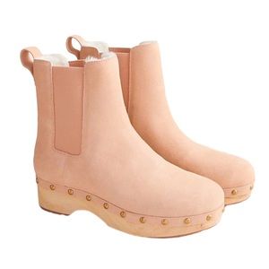 J.crew tan suede clog boot